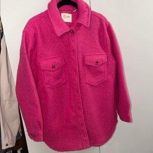 RD Style Vibrant Pink Textured Jacket